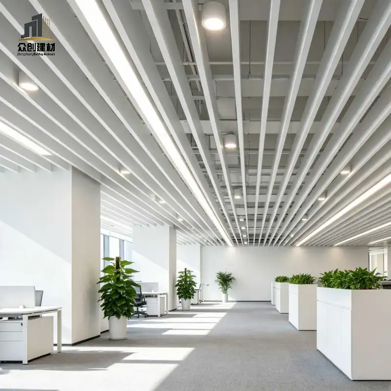 Aluminum Linear Baffle Ceiling | Custom Suspended Metal Ceiling System Aluminum Linear Baffle Ceiling | Custom Suspended Metal Ceiling System